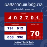 ตรวจสลากกินแบ่งรัฐบาล งวดประจำวันที่ 1 ตุลาคม 2569